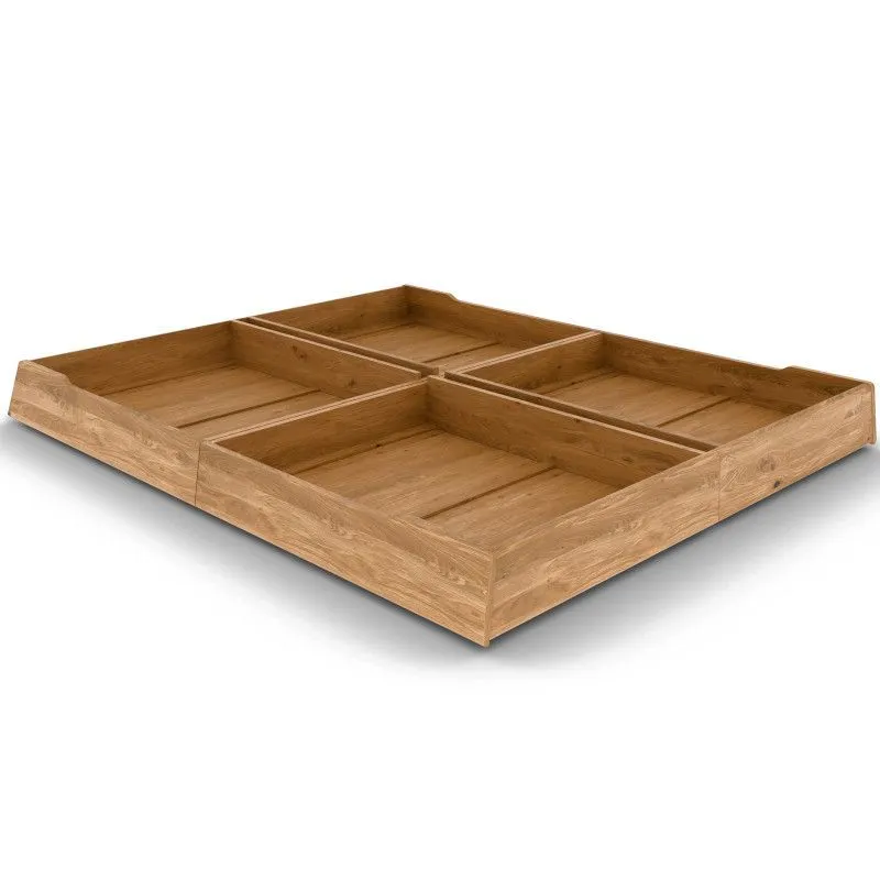 Voodialused sahtlid 4 tk Rhett-Tw 140 õlitatud tamm