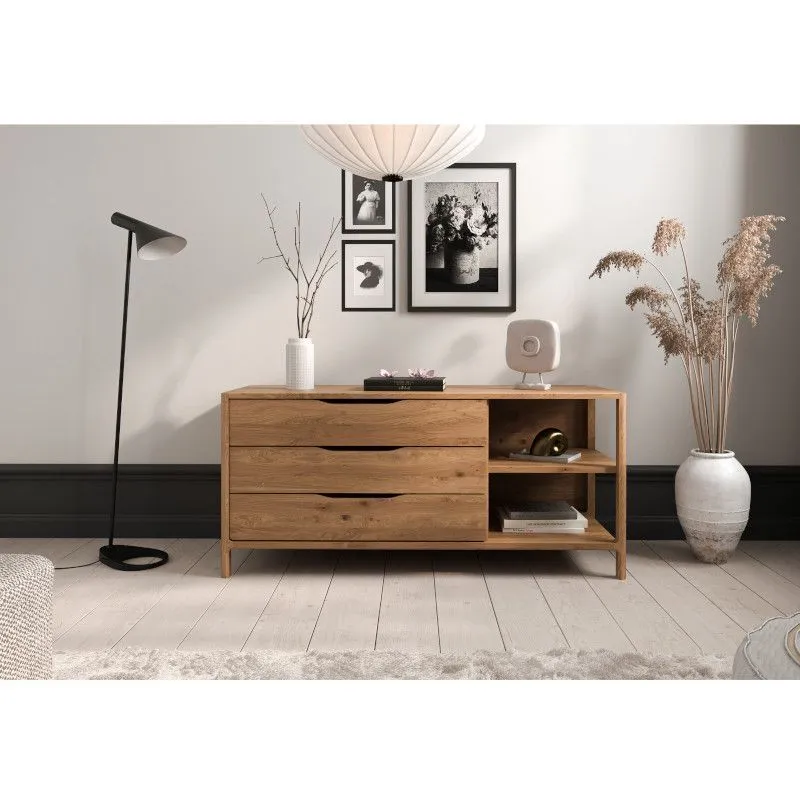 Kummut Rhett-Tw 140x50 õlitatud tamm