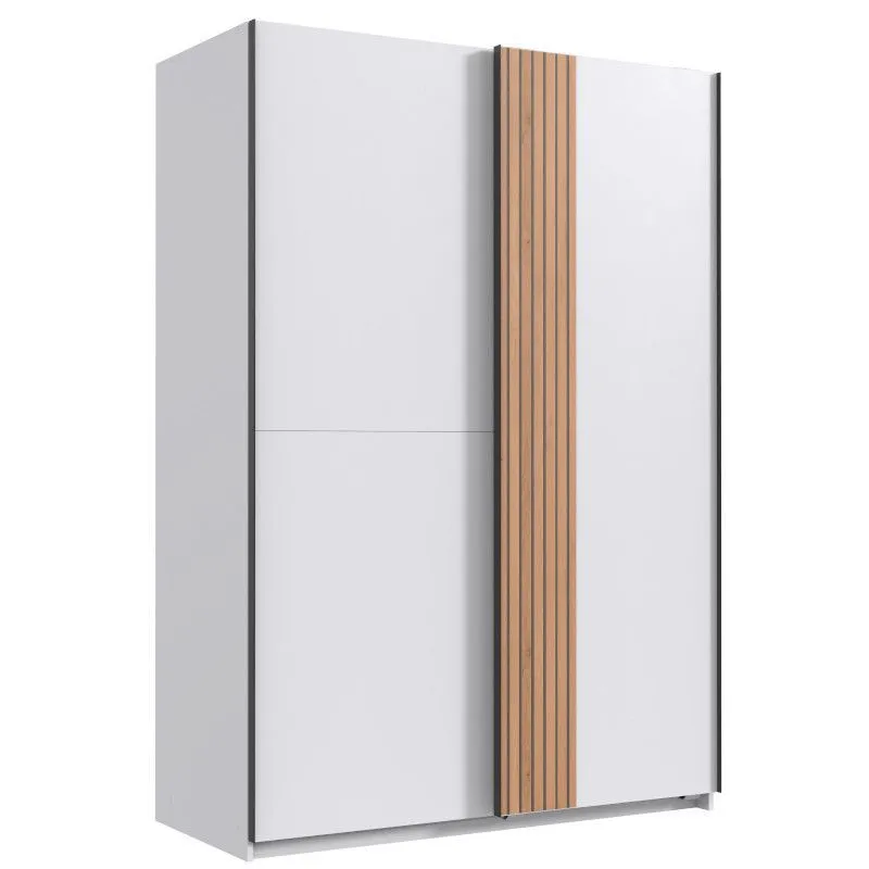 Riidekapp Rügen 135x65 valge/artisan
