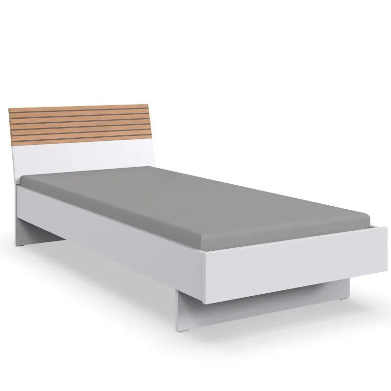 Voodi Rügen 90x200 valge/artisan