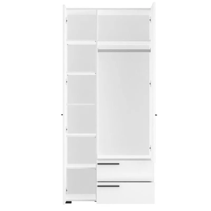 Riidekapp Marlow 2u2s alpi valge/must
