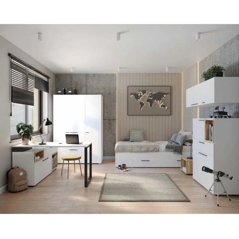 Voodi Marlow 120x200 alpi valge