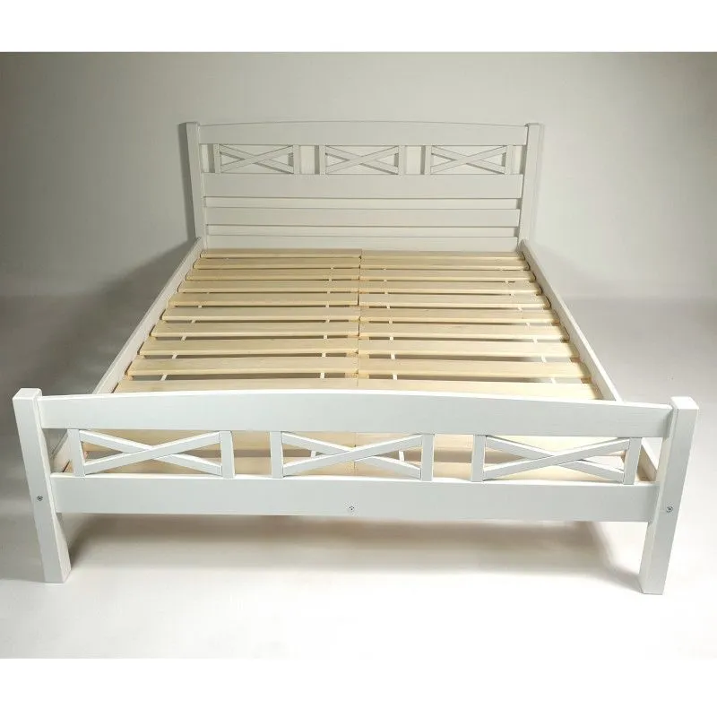 Voodi Lenna 140x200 valge