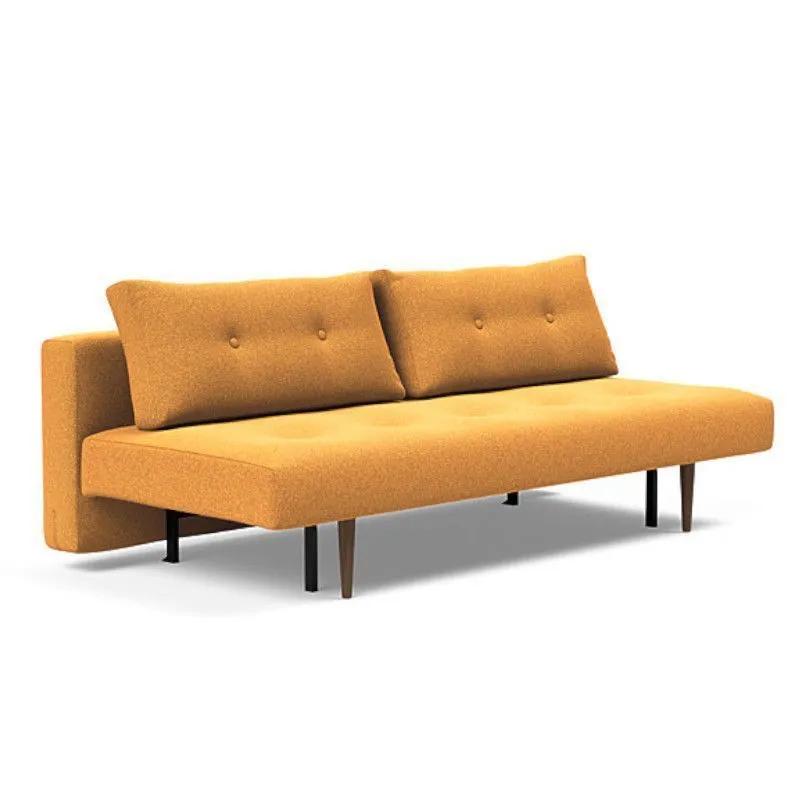 Innovation diivanvoodi Recast Plus kollane/tumepruun