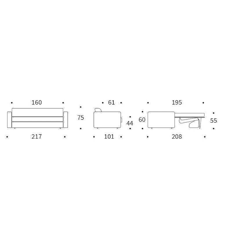 Innovation diivanvoodi Killian Dual 140x195 valge