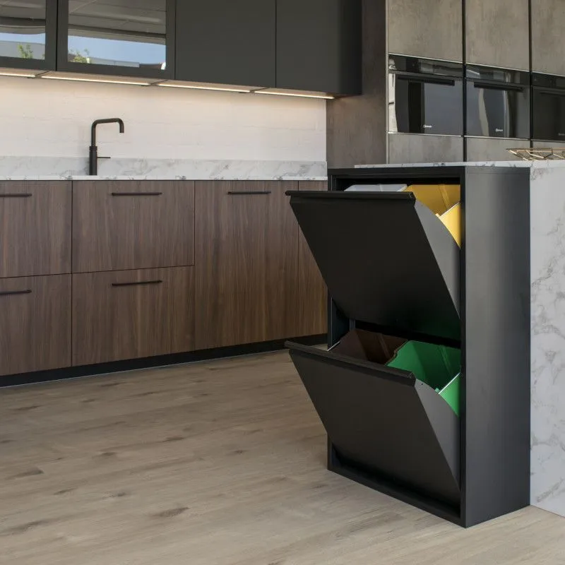 Spinder Design jäätmete sorteerija Gigi must 74L