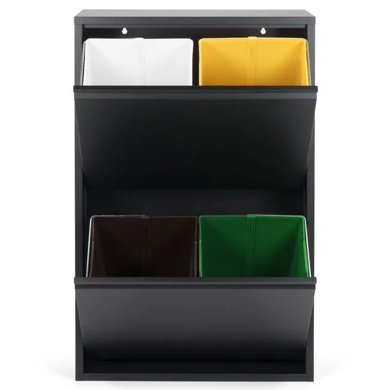 Spinder Design jäätmete sorteerija Gigi must 74L