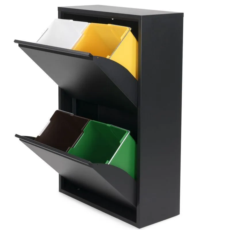 Spinder Design jäätmete sorteerija Gigi must 74L