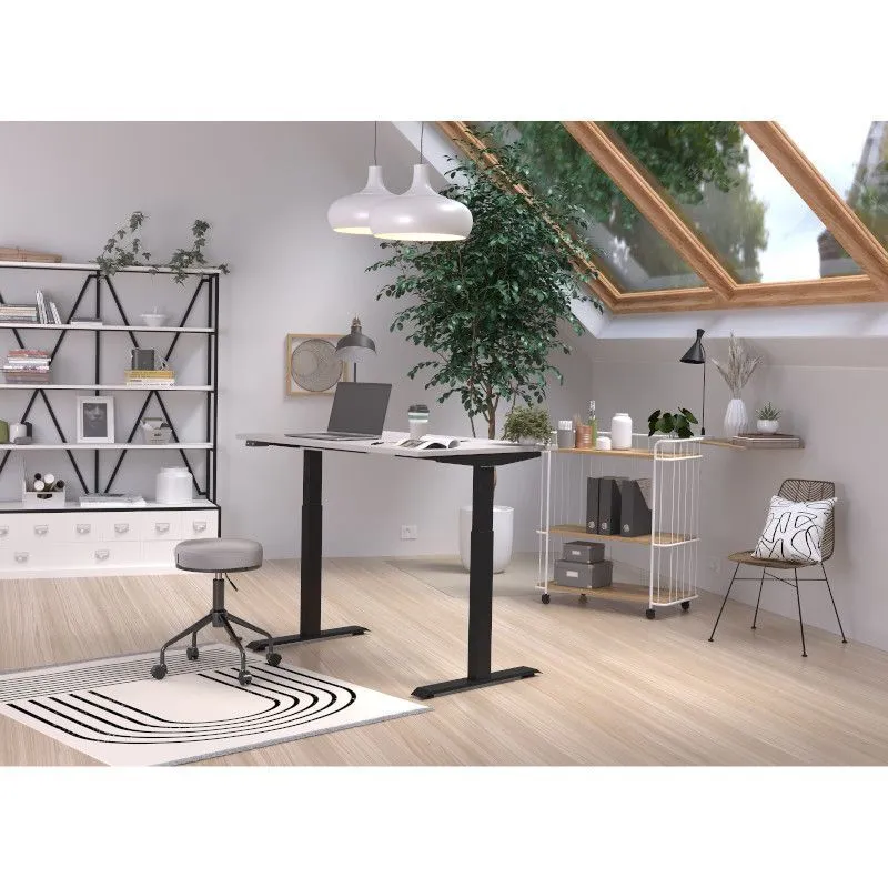 Reguleeritava kõrgusega kirjutuslaud Mailand-Jet 120x80 kašmiir/must
