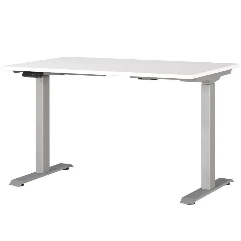 Reguleeritava kõrgusega kirjutuslaud Mailand-Jet 120x80 valge/hõbehall
