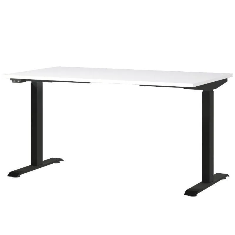 Reguleeritava kõrgusega kirjutuslaud Mailand-Jet 140x80 valge/must