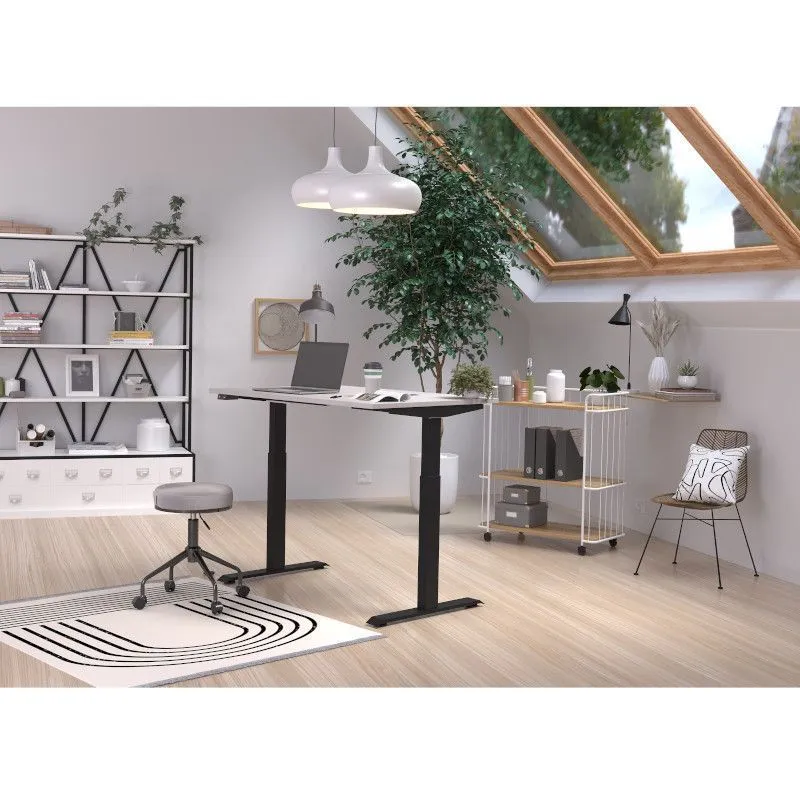 Reguleeritava kõrgusega kirjutuslaud Mailand-Jet 140x80 kašmiir/must