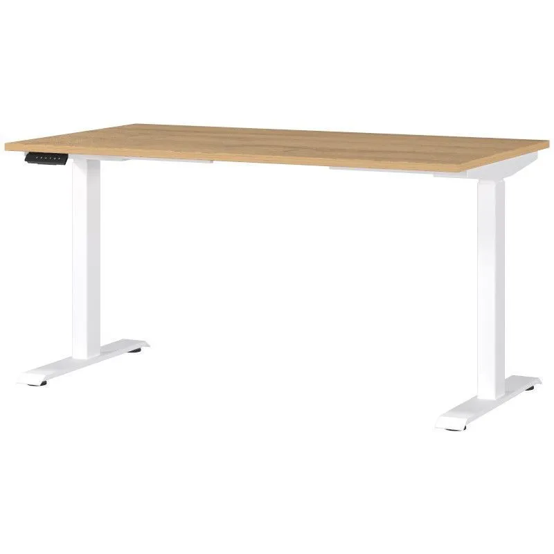 Reguleeritava kõrgusega kirjutuslaud Mailand-Jet 140x80 grandson tamm/valge