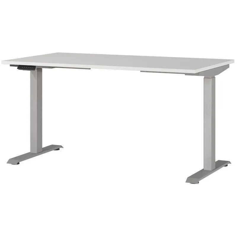 Reguleeritava kõrgusega kirjutuslaud Mailand-Jet 140x80 helehall/hõbehall