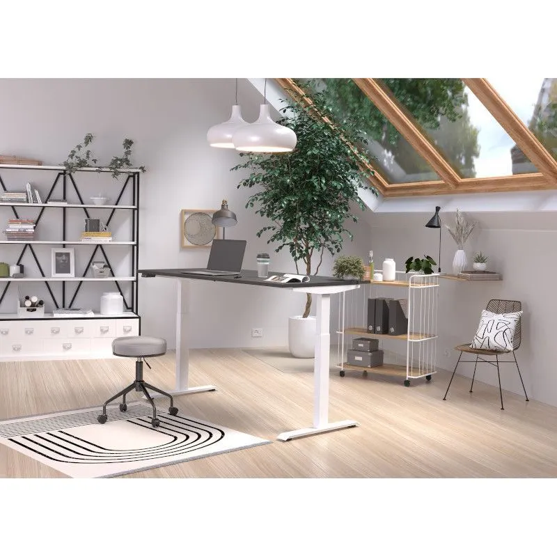 Reguleeritava kõrgusega kirjutuslaud Mailand-Jet 160x80 valge/grafiit