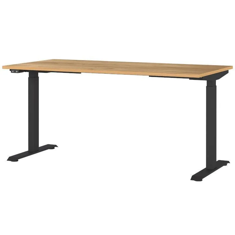 Reguleeritava kõrgusega kirjutuslaud Mailand-Jet 160x80 navarra tamm/must
