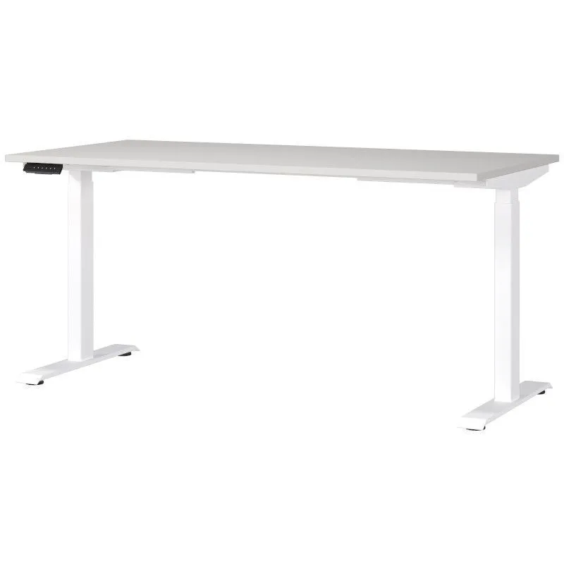Reguleeritava kõrgusega kirjutuslaud Mailand-Jet 160x80 helehall/valge
