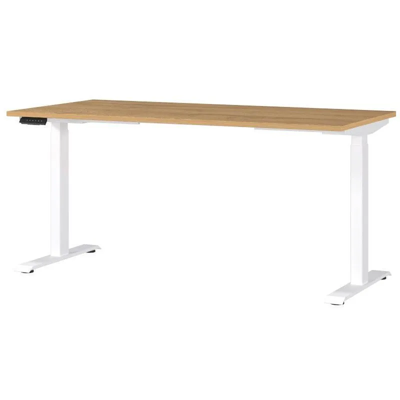 Reguleeritava kõrgusega kirjutuslaud Mailand-Jet 160x80 grandson tamm/valge