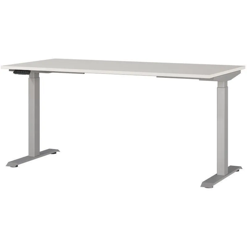 Reguleeritava kõrgusega kirjutuslaud Mailand-Jet 160x80 helehall/hõbehall