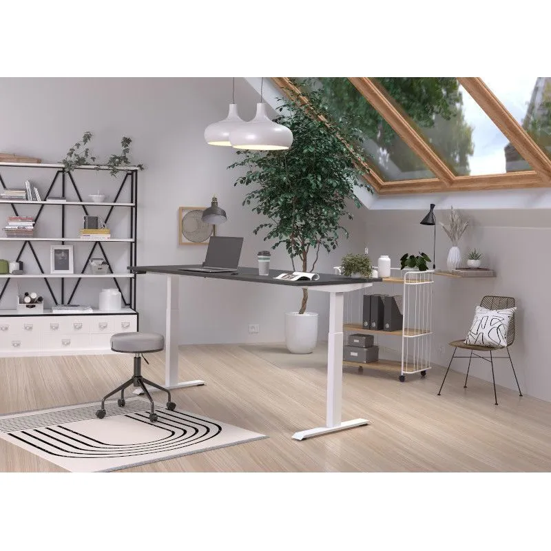 Reguleeritava kõrgusega kirjutuslaud Mailand-Jet 180x80 grafiit/valge