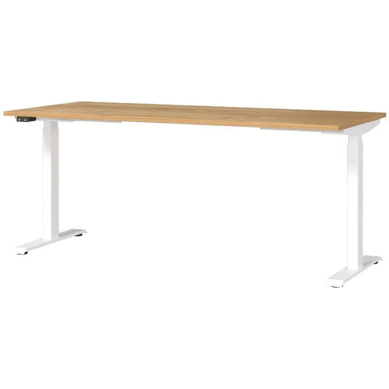 Reguleeritava kõrgusega kirjutuslaud Mailand-Jet 180x80 navarra tamm/valge