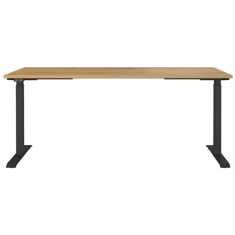 Reguleeritava kõrgusega kirjutuslaud Mailand-Jet 180x80 navarra tamm/must