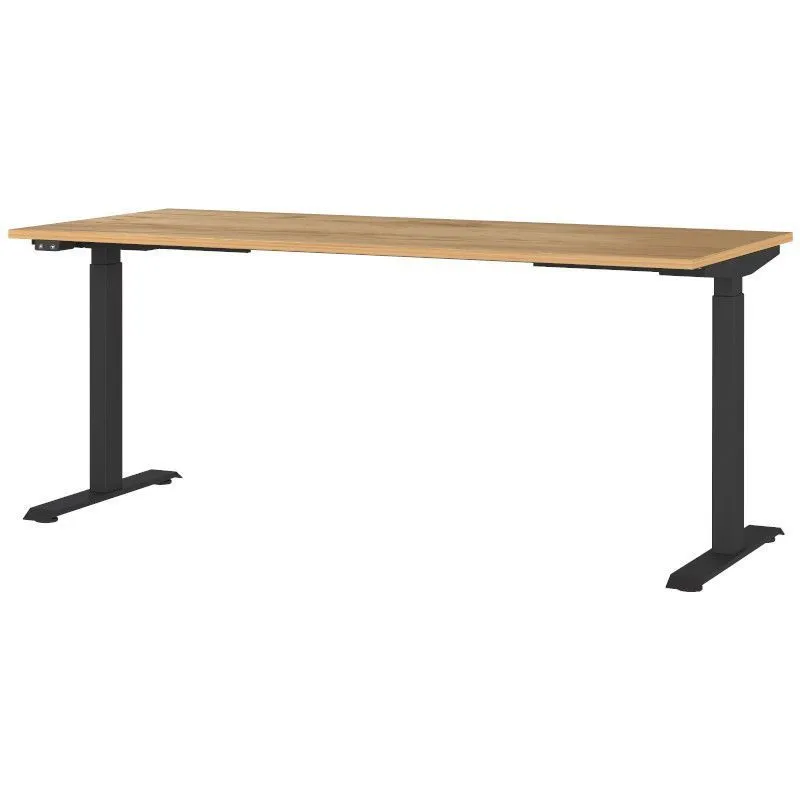 Reguleeritava kõrgusega kirjutuslaud Mailand-Jet 180x80 navarra tamm/must