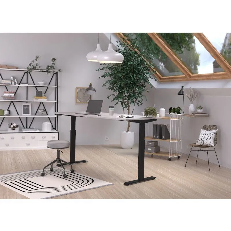 Reguleeritava kõrgusega kirjutuslaud Mailand-Jet 180x80 kašmiir/must