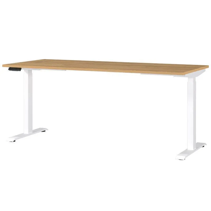 Reguleeritava kõrgusega kirjutuslaud Mailand-Jet 180x80 grandson tamm/valge