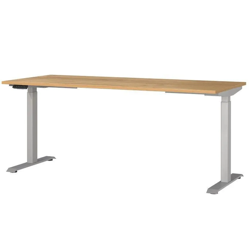 Reguleeritava kõrgusega kirjutuslaud Mailand-Jet 180x80 navarra tamm/hõbehall