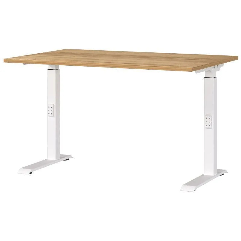 Reguleeritava kõrgusega kirjutuslaud Mailand-D 120x80 navarra tamm/valge