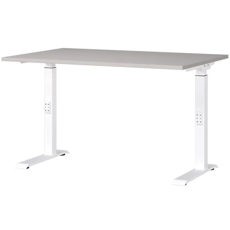 Reguleeritava kõrgusega kirjutuslaud Mailand-D 120x80 kašmiir/valge