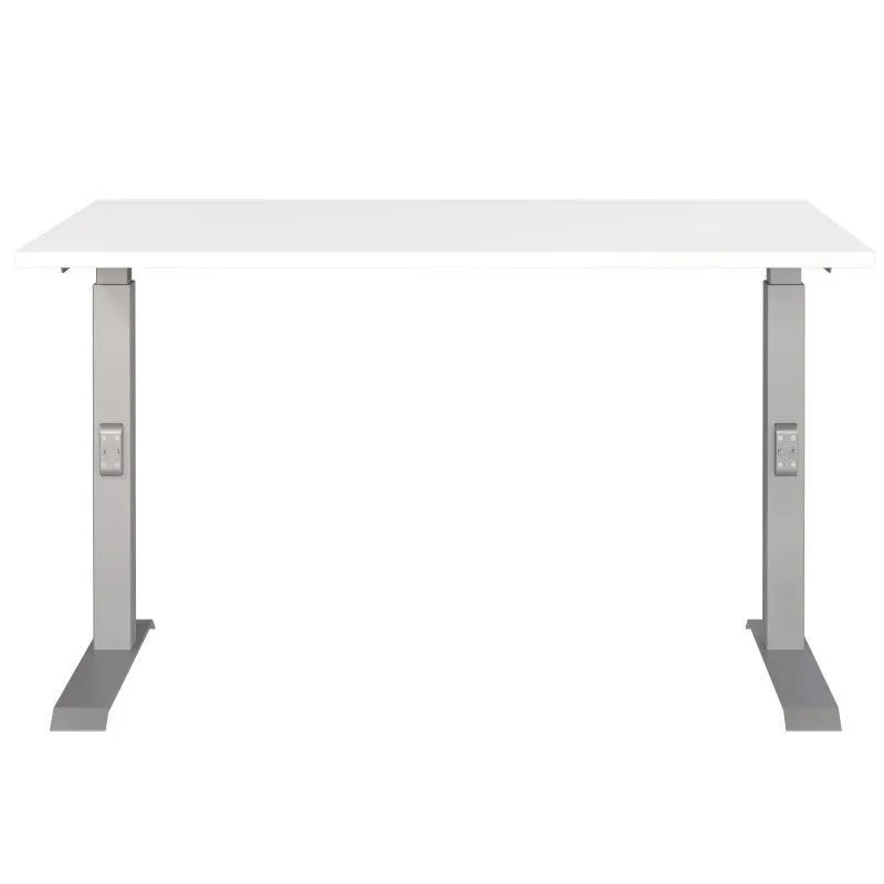 Reguleeritava kõrgusega kirjutuslaud Mailand-D 120x80 valge/hõbehall