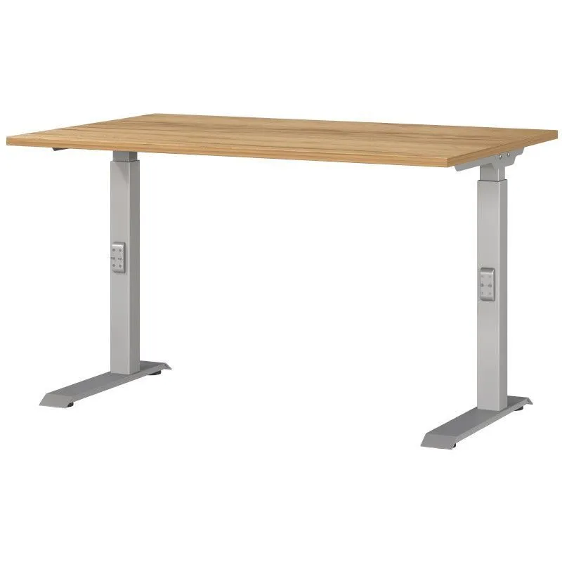 Reguleeritava kõrgusega kirjutuslaud Mailand-D 120x80 navarra tamm/hõbehall