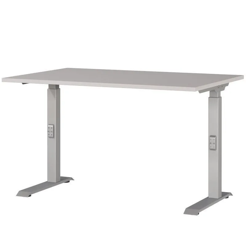 Reguleeritava kõrgusega kirjutuslaud Mailand-D 120x80 kašmiir/hõbehall