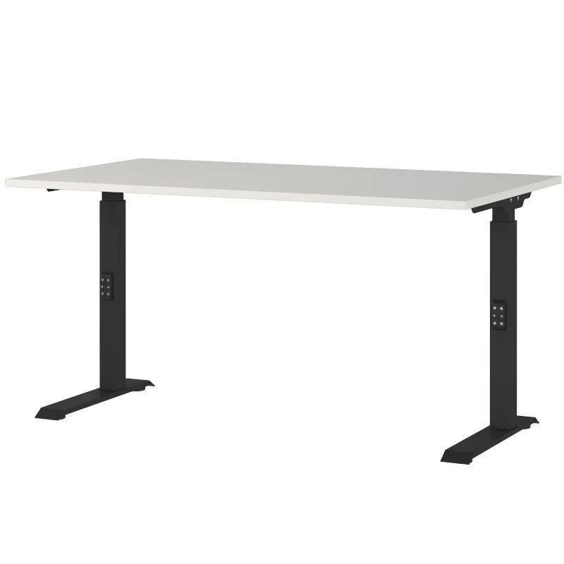 Reguleeritava kõrgusega kirjutuslaud Mailand-D 140x80 helehall/must