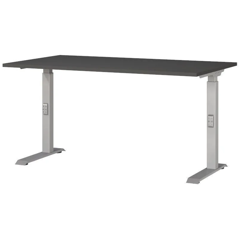 Reguleeritava kõrgusega kirjutuslaud Mailand-D 140x80 grafiit/hõbehall