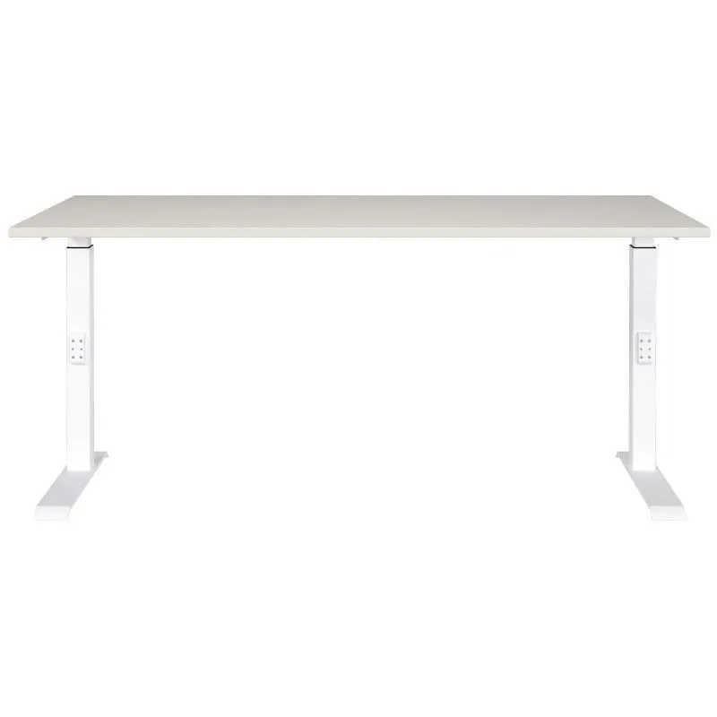Reguleeritava kõrgusega kirjutuslaud Mailand-D 160x80 helehall/valge