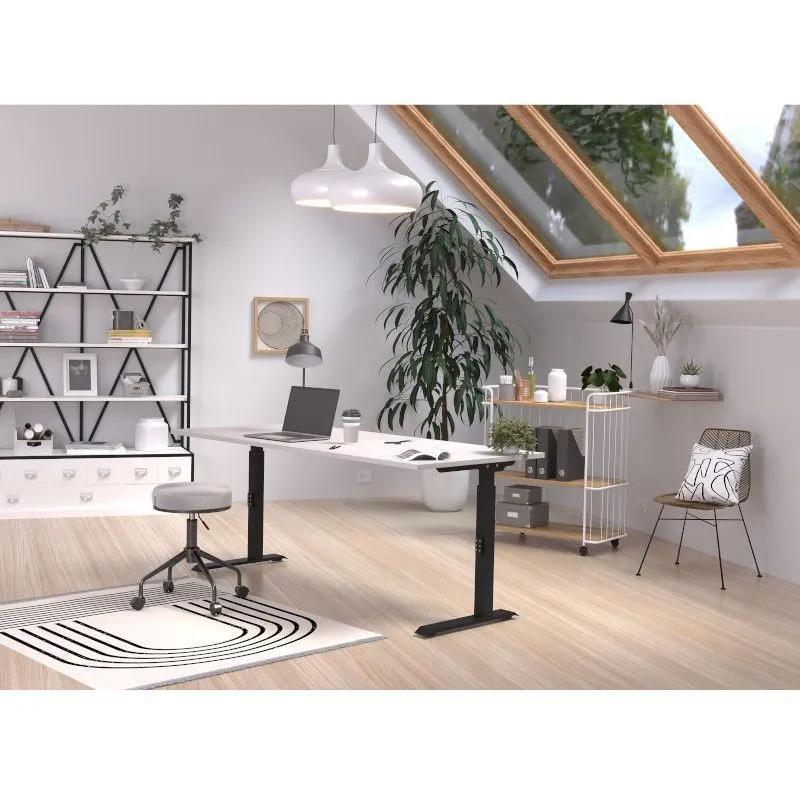 Reguleeritava kõrgusega kirjutuslaud Mailand-D 180x80 kašmiir/must