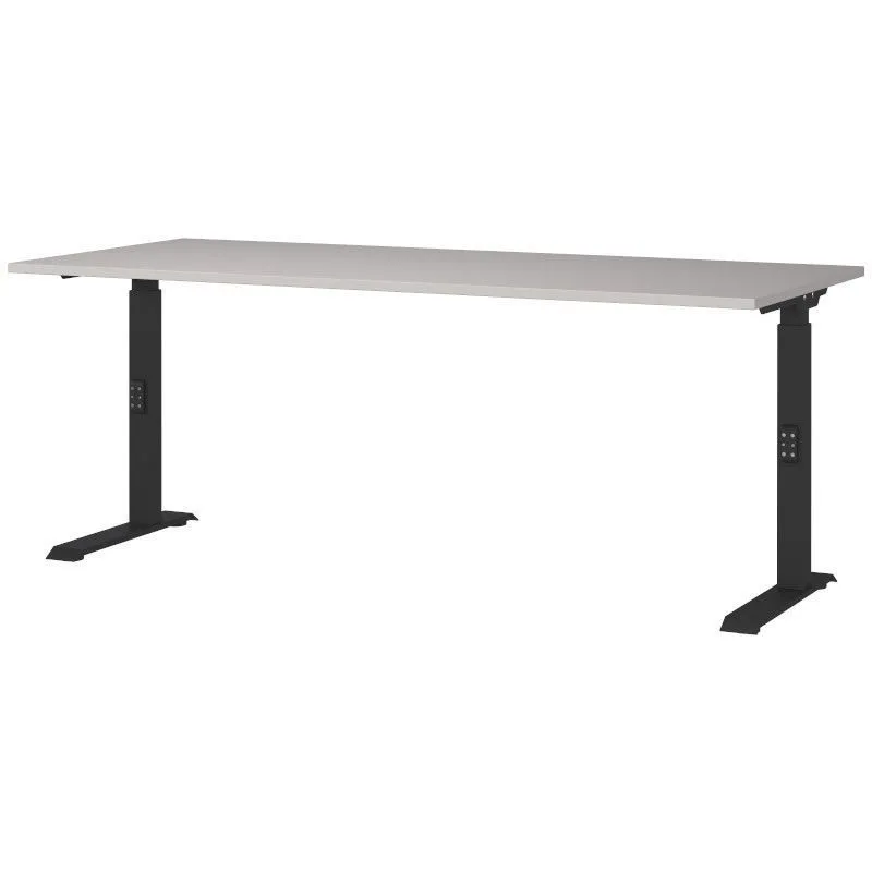 Reguleeritava kõrgusega kirjutuslaud Mailand-D 180x80 kašmiir/must