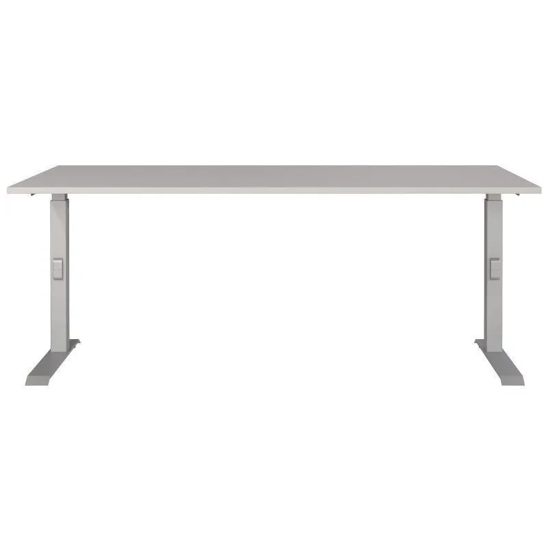 Reguleeritava kõrgusega kirjutuslaud Mailand-D 180x80 kašmiir/hõbehall