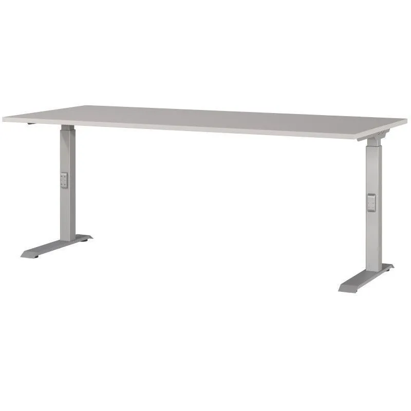Reguleeritava kõrgusega kirjutuslaud Mailand-D 180x80 kašmiir/hõbehall