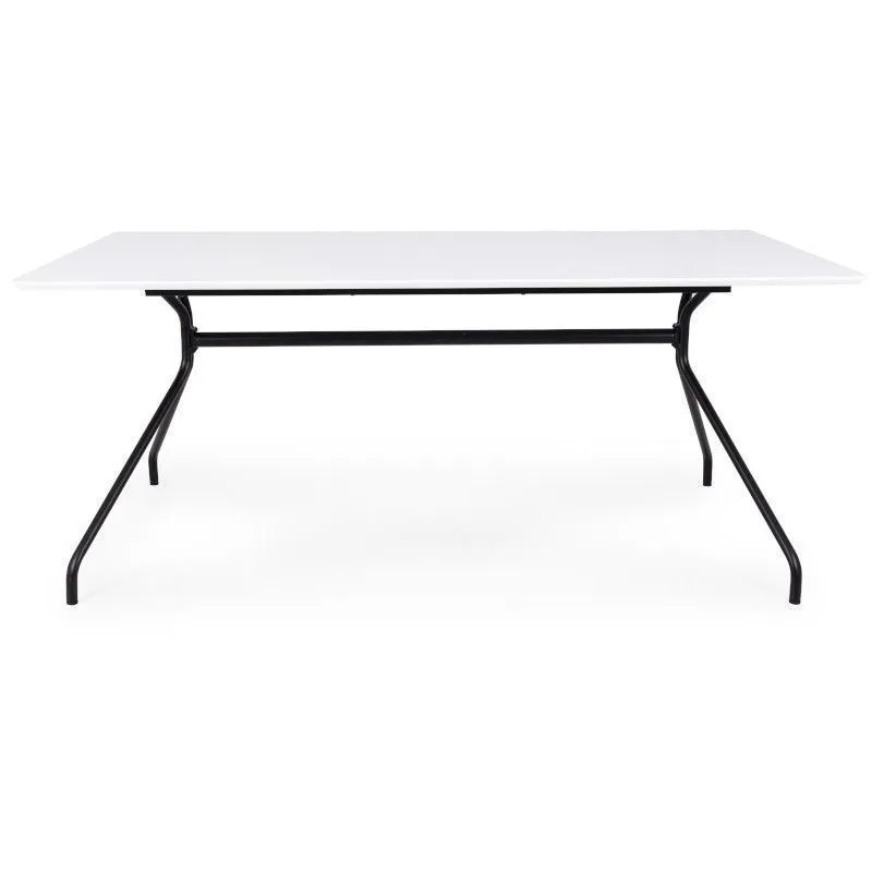 Tenzo söögilaud Ego 90x180 valge/must