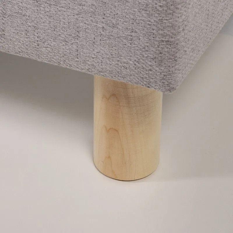 Pesukastiga kontinentaalvoodi Sborg 180x200 helehall