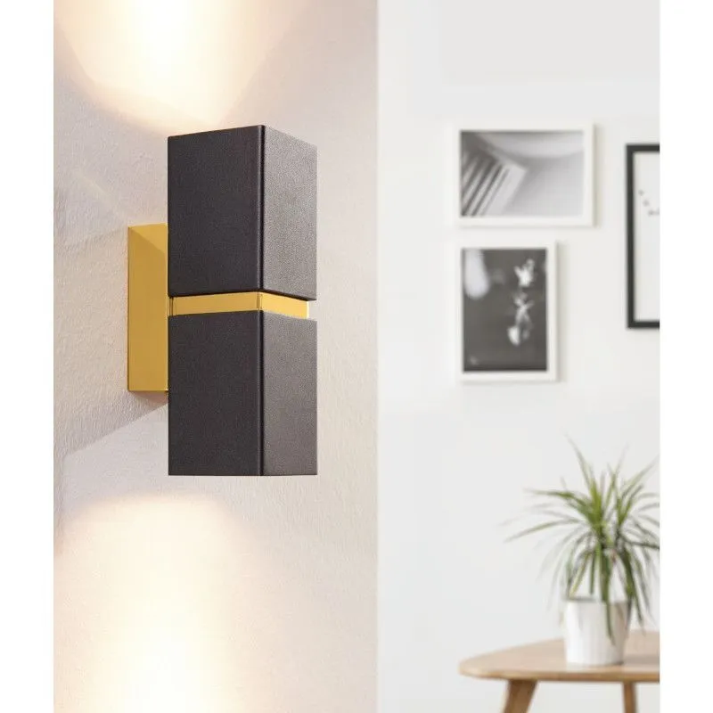 Seinalamp Eglo Passa must/kuldne