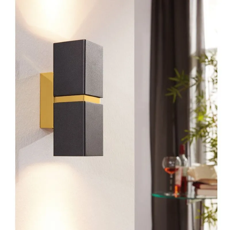 Seinalamp Eglo Passa must/kuldne