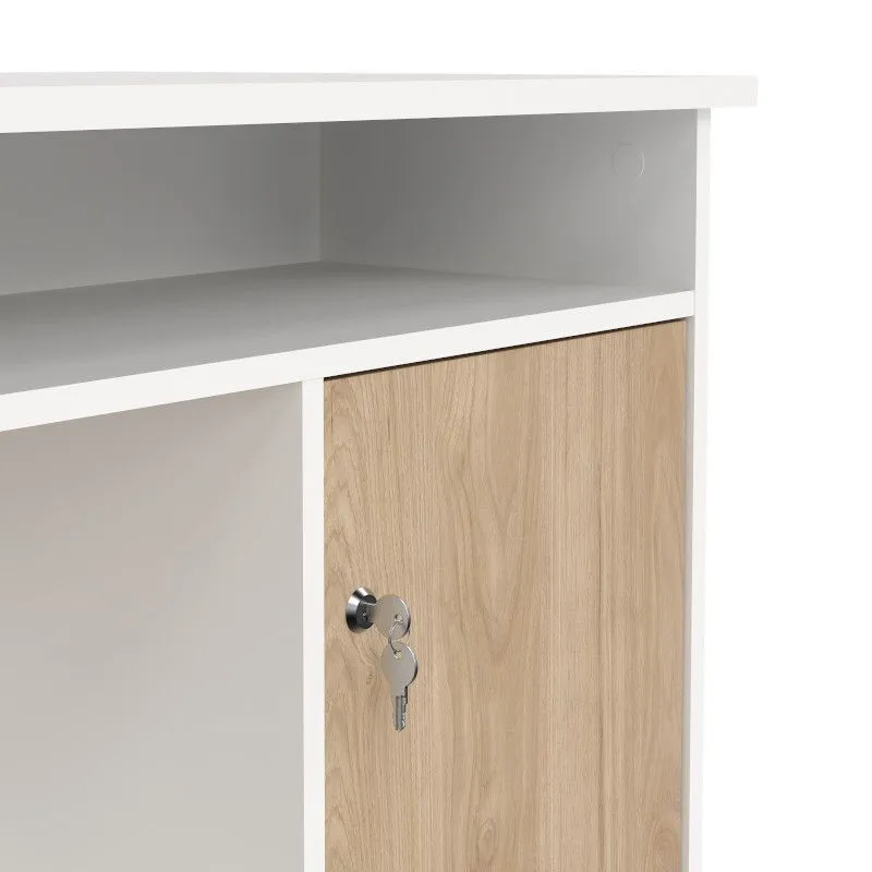 Kirjutuslaud Function 3s1u valge/hickory