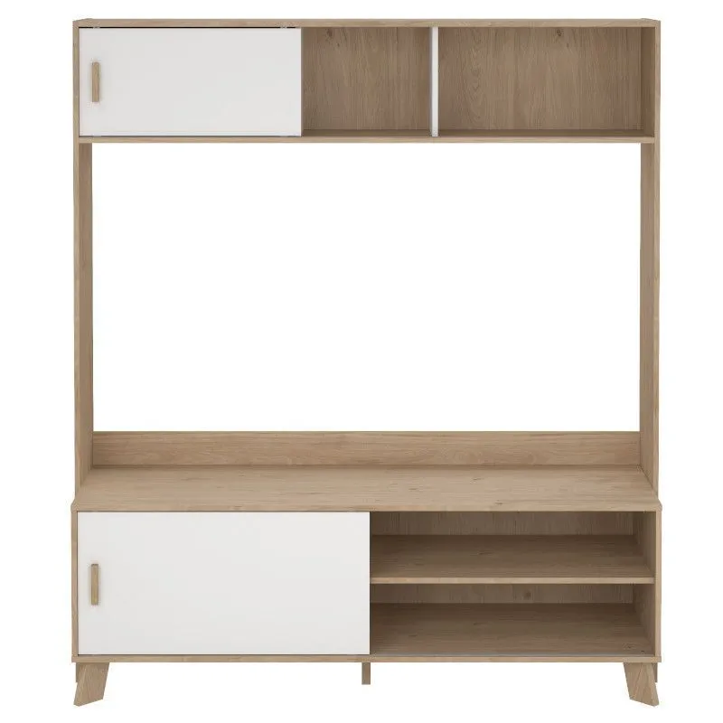 Tv-alus Ikast 2lu hickory/valge