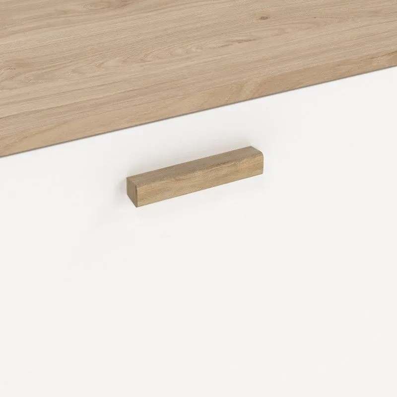 Puhvetkapp Ikast 2u1s hickory/valge