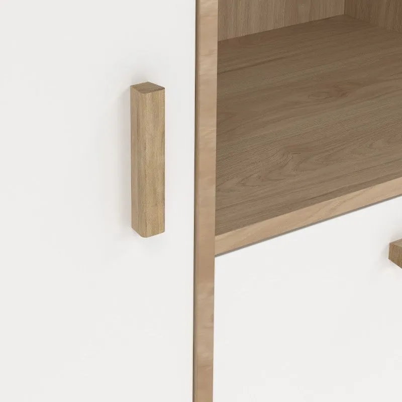 Puhvetkapp Ikast 2u hickory/valge